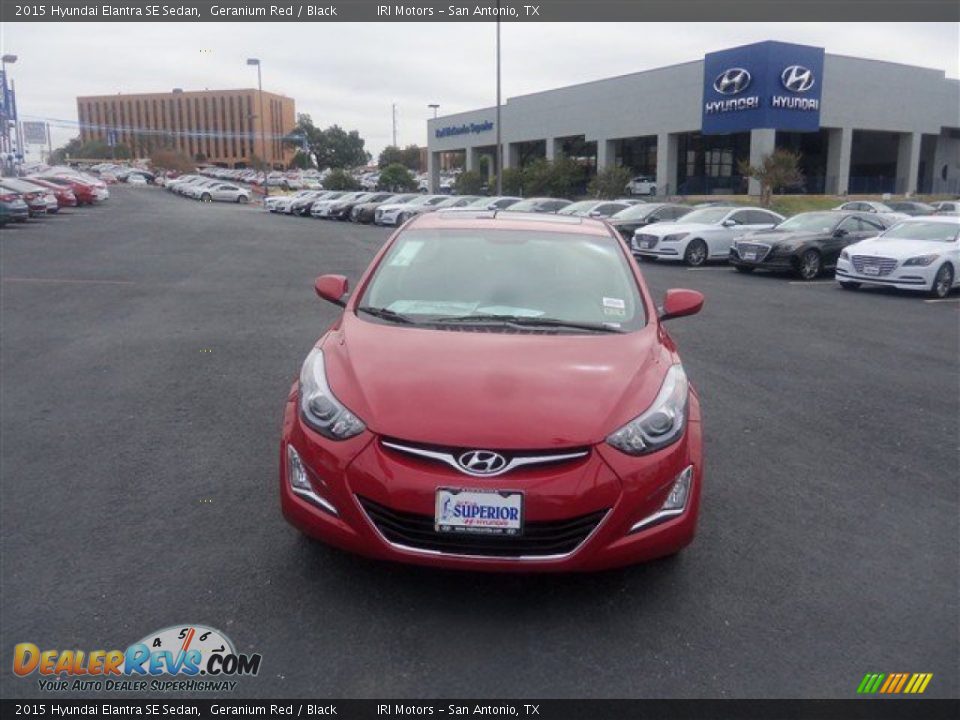 2015 Hyundai Elantra SE Sedan Geranium Red / Black Photo #2