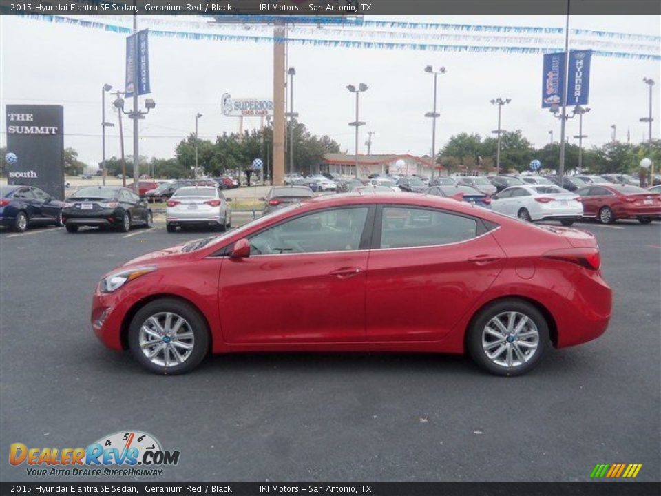 2015 Hyundai Elantra SE Sedan Geranium Red / Black Photo #3
