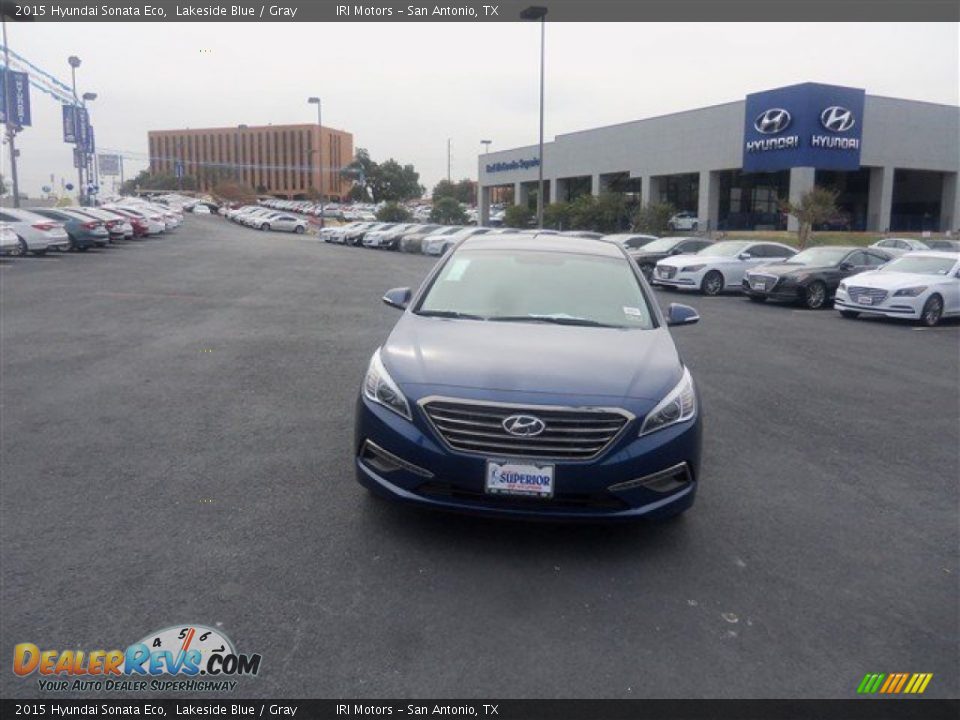 2015 Hyundai Sonata Eco Lakeside Blue / Gray Photo #2