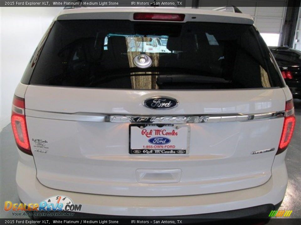 2015 Ford Explorer XLT White Platinum / Medium Light Stone Photo #5