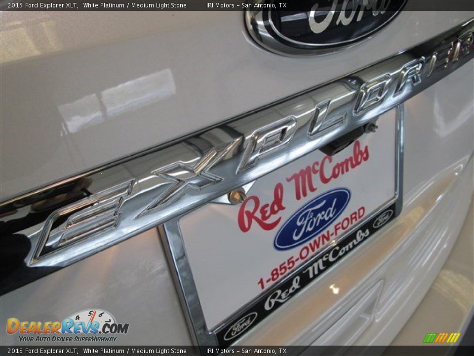 2015 Ford Explorer XLT White Platinum / Medium Light Stone Photo #6