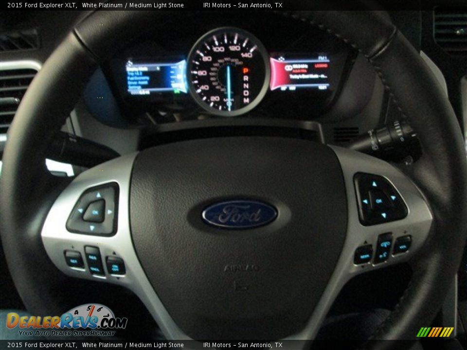 2015 Ford Explorer XLT White Platinum / Medium Light Stone Photo #23