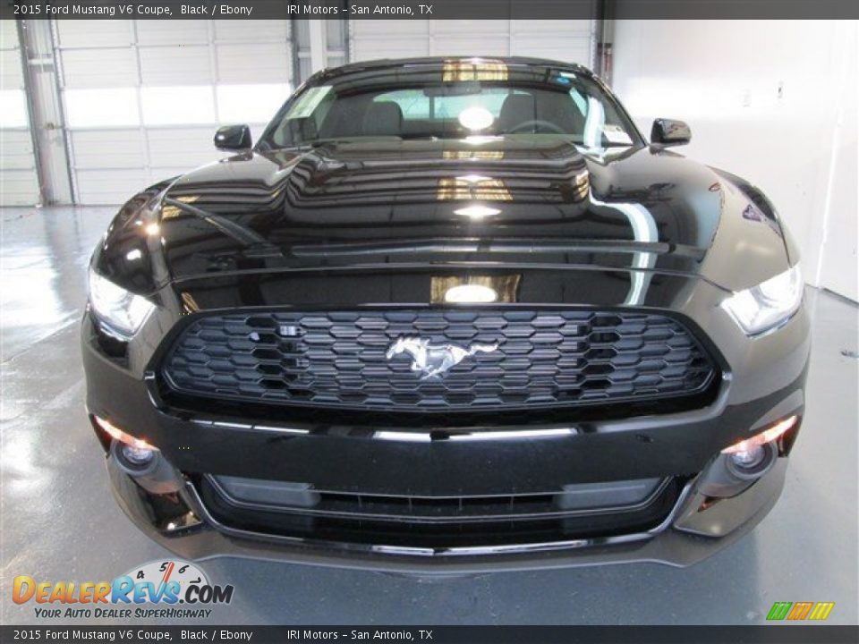 Black 2015 Ford Mustang V6 Coupe Photo #2