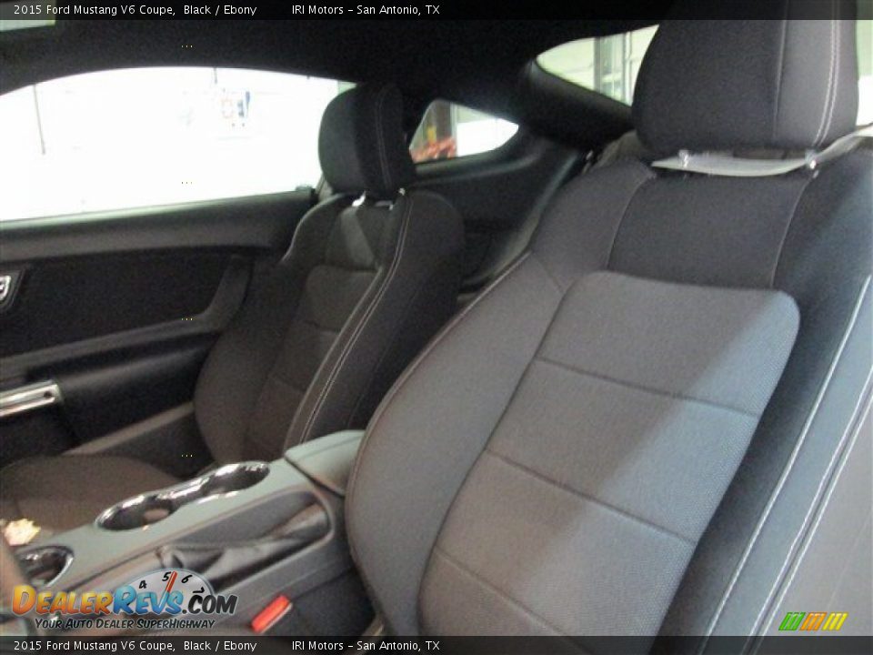 Front Seat of 2015 Ford Mustang V6 Coupe Photo #7