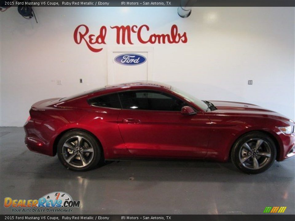 2015 Ford Mustang V6 Coupe Ruby Red Metallic / Ebony Photo #7