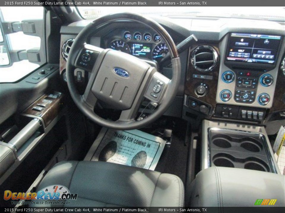2015 Ford F250 Super Duty Lariat Crew Cab 4x4 White Platinum / Platinum Black Photo #15
