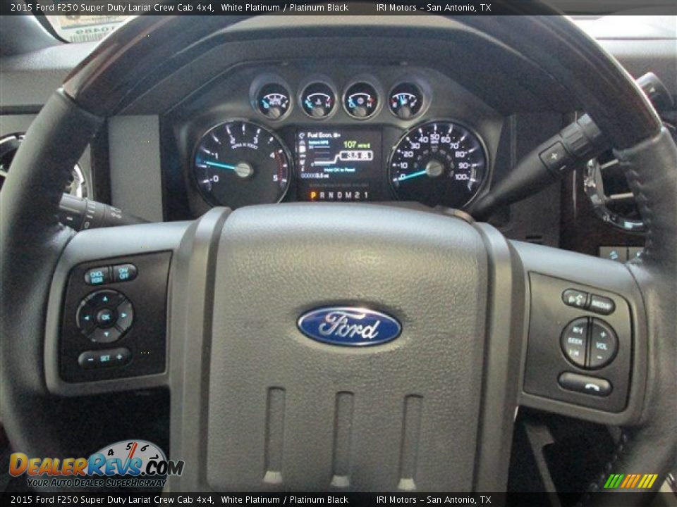 2015 Ford F250 Super Duty Lariat Crew Cab 4x4 White Platinum / Platinum Black Photo #24