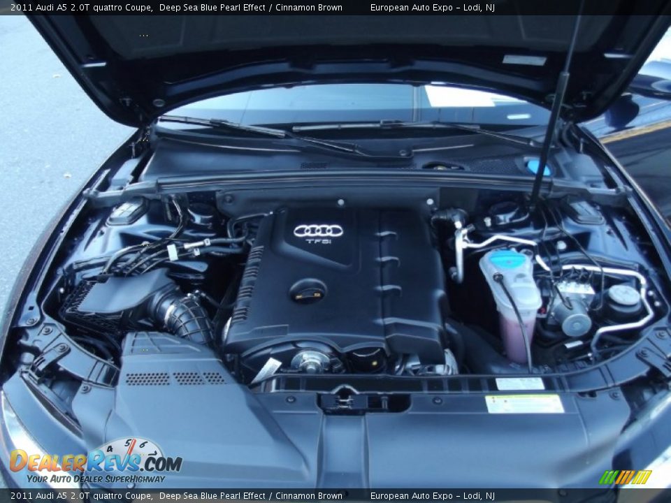 2011 Audi A5 2.0T quattro Coupe Deep Sea Blue Pearl Effect / Cinnamon Brown Photo #34