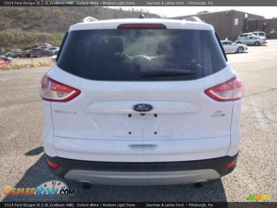 2014 Ford Escape SE 2.0L EcoBoost 4WD Oxford White / Medium Light Stone Photo #3