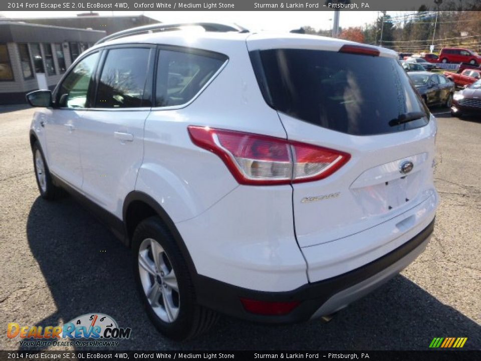 2014 Ford Escape SE 2.0L EcoBoost 4WD Oxford White / Medium Light Stone Photo #4