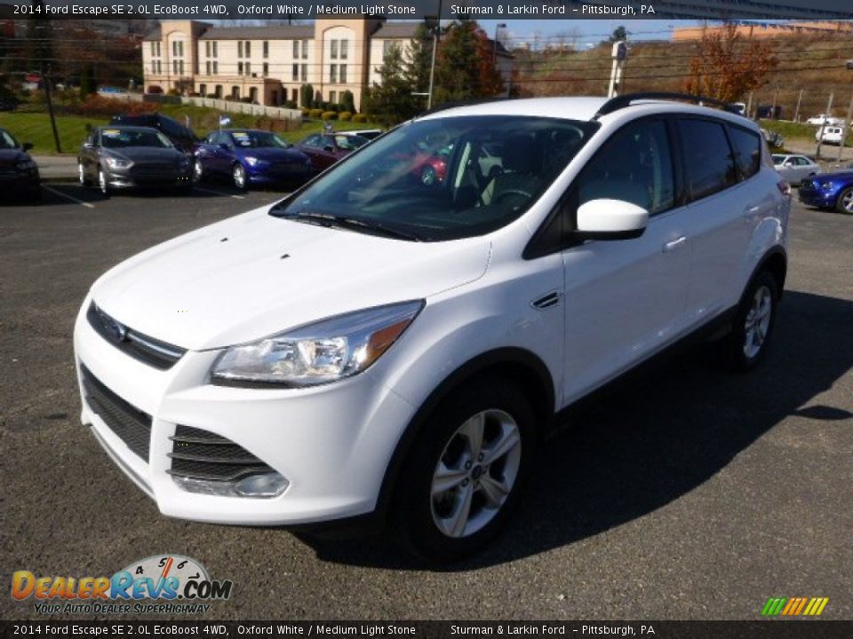 2014 Ford Escape SE 2.0L EcoBoost 4WD Oxford White / Medium Light Stone Photo #5