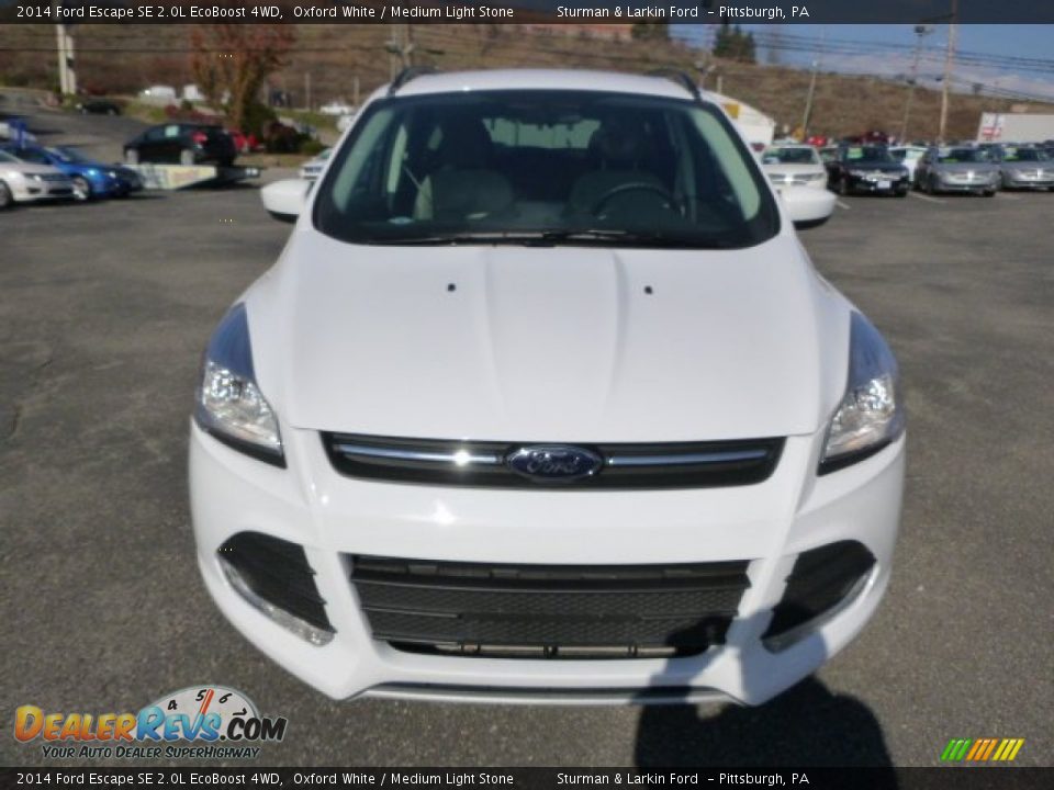 2014 Ford Escape SE 2.0L EcoBoost 4WD Oxford White / Medium Light Stone Photo #6