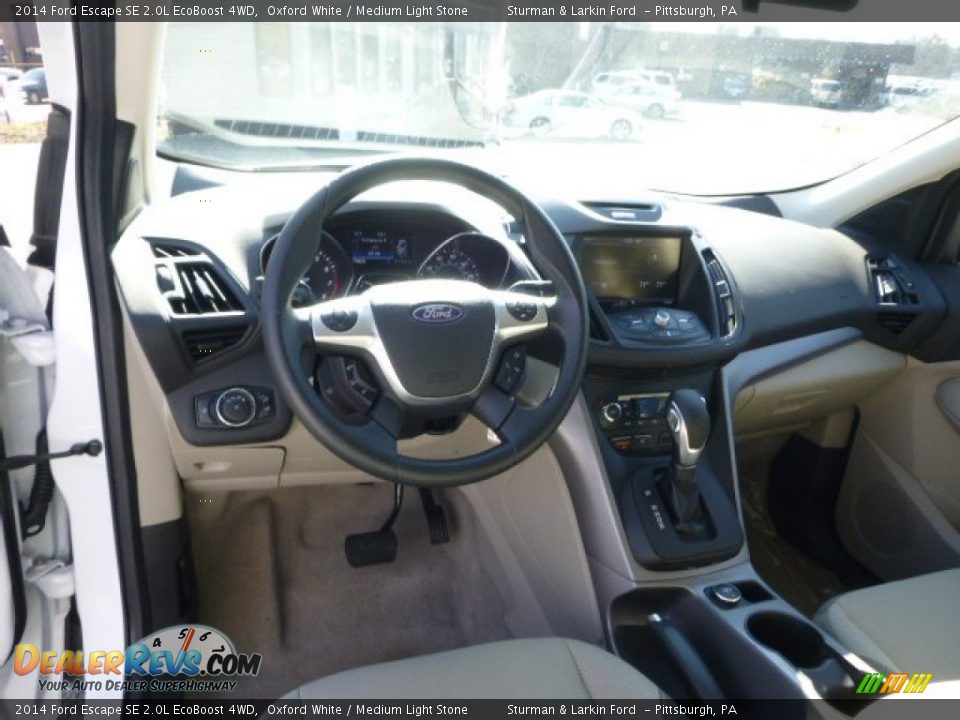 2014 Ford Escape SE 2.0L EcoBoost 4WD Oxford White / Medium Light Stone Photo #10