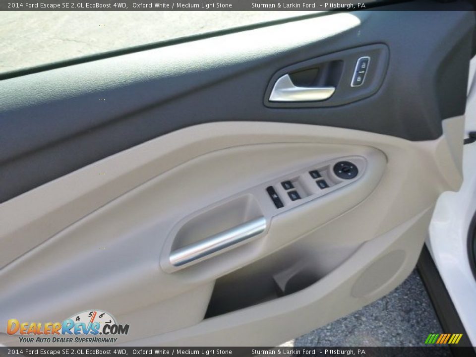 2014 Ford Escape SE 2.0L EcoBoost 4WD Oxford White / Medium Light Stone Photo #11