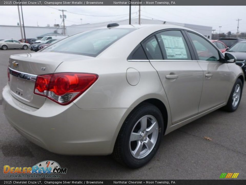 2015 Chevrolet Cruze LT Champagne Silver Metallic / Brownstone Photo #5