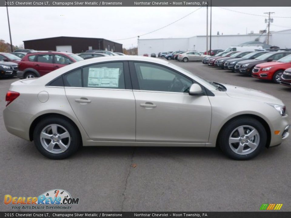 2015 Chevrolet Cruze LT Champagne Silver Metallic / Brownstone Photo #6