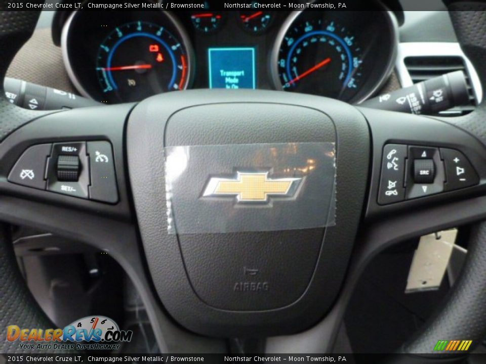 2015 Chevrolet Cruze LT Champagne Silver Metallic / Brownstone Photo #16