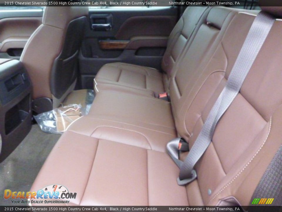 Rear Seat of 2015 Chevrolet Silverado 1500 High Country Crew Cab 4x4 Photo #11