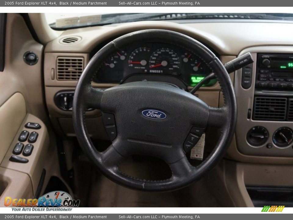 2005 Ford Explorer XLT 4x4 Black / Medium Parchment Photo #22
