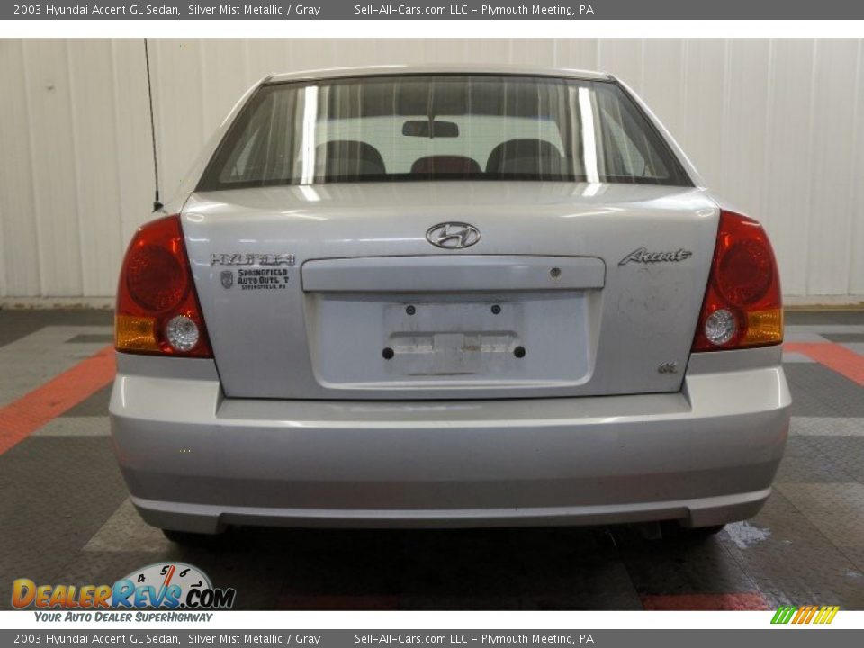 2003 Hyundai Accent GL Sedan Silver Mist Metallic / Gray Photo #9