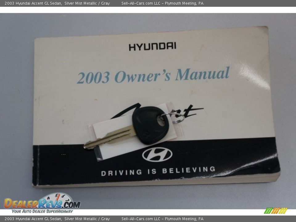 2003 Hyundai Accent GL Sedan Silver Mist Metallic / Gray Photo #26