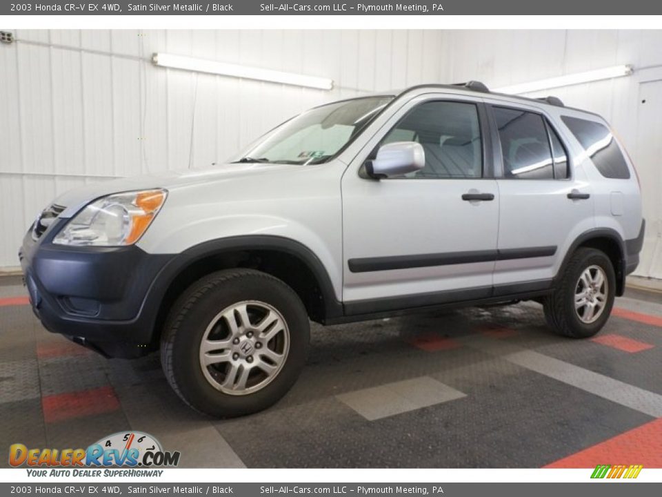 2003 Honda CR-V EX 4WD Satin Silver Metallic / Black Photo #2