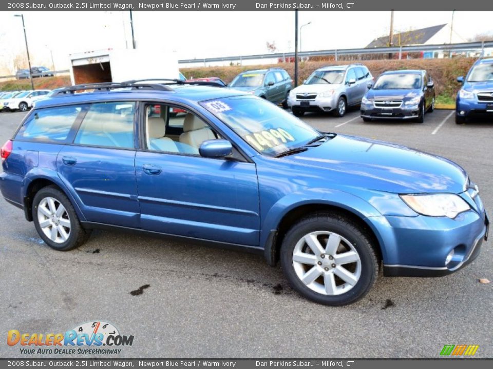 2008 Subaru Outback 2.5i Limited Wagon Newport Blue Pearl / Warm Ivory Photo #4