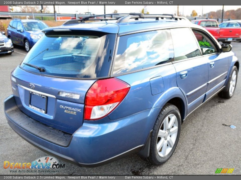 2008 Subaru Outback 2.5i Limited Wagon Newport Blue Pearl / Warm Ivory Photo #6