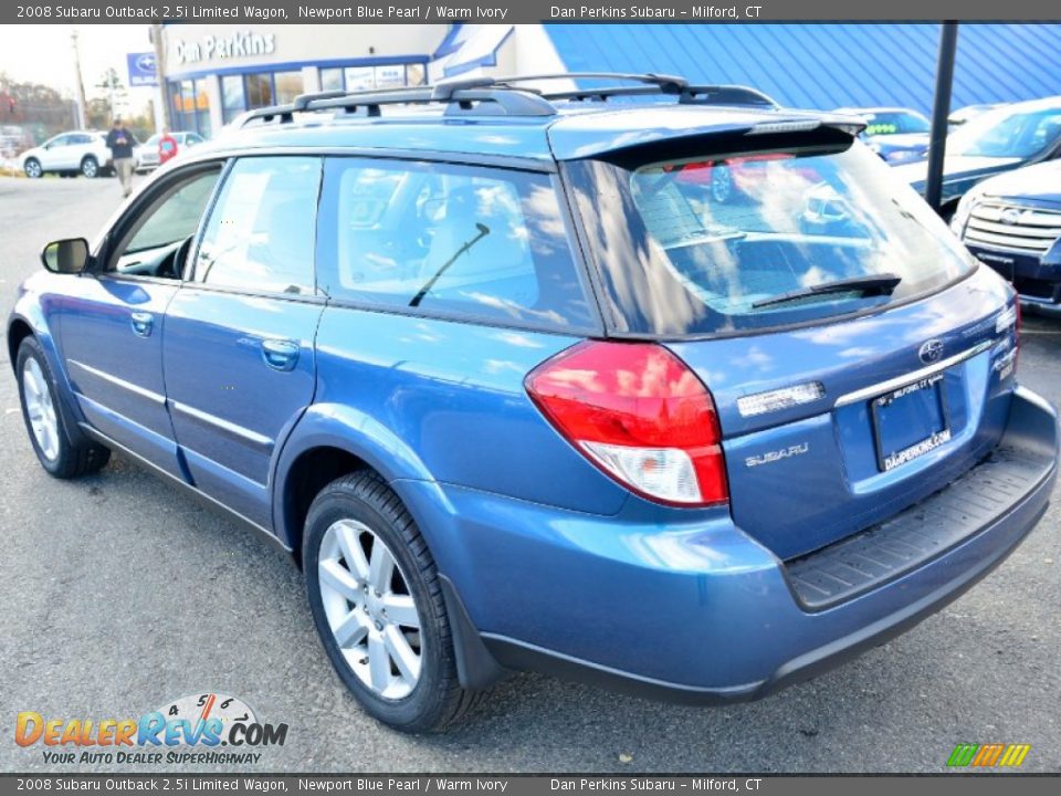2008 Subaru Outback 2.5i Limited Wagon Newport Blue Pearl / Warm Ivory Photo #10