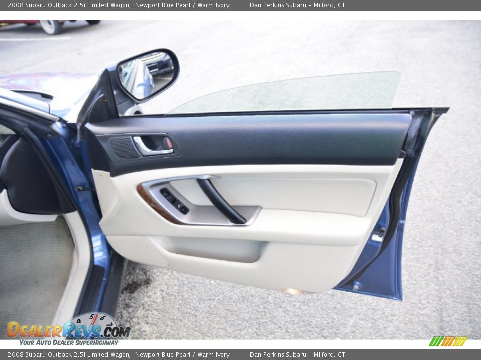 2008 Subaru Outback 2.5i Limited Wagon Newport Blue Pearl / Warm Ivory Photo #18