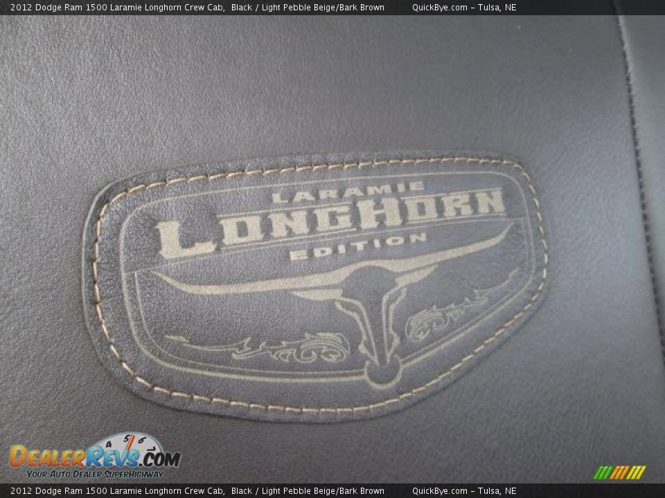 2012 Dodge Ram 1500 Laramie Longhorn Crew Cab Black / Light Pebble Beige/Bark Brown Photo #28