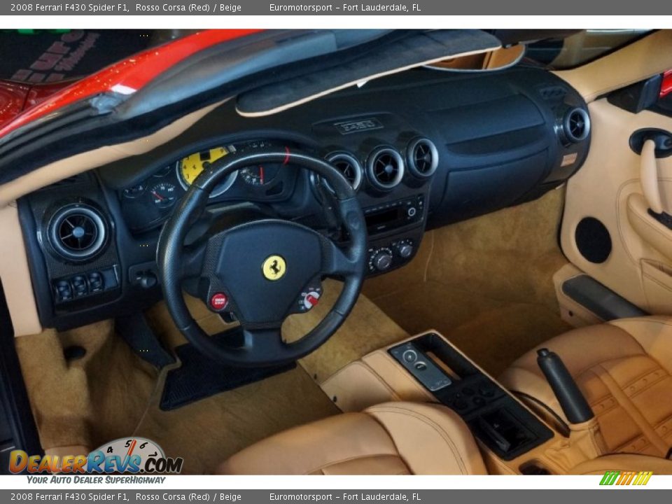 2008 Ferrari F430 Spider F1 Rosso Corsa (Red) / Beige Photo #15