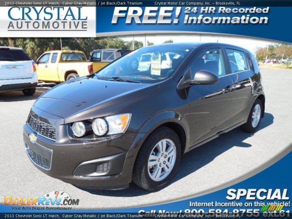 2013 Chevrolet Sonic LT Hatch Cyber Gray Metallic / Jet Black/Dark Titanium Photo #1