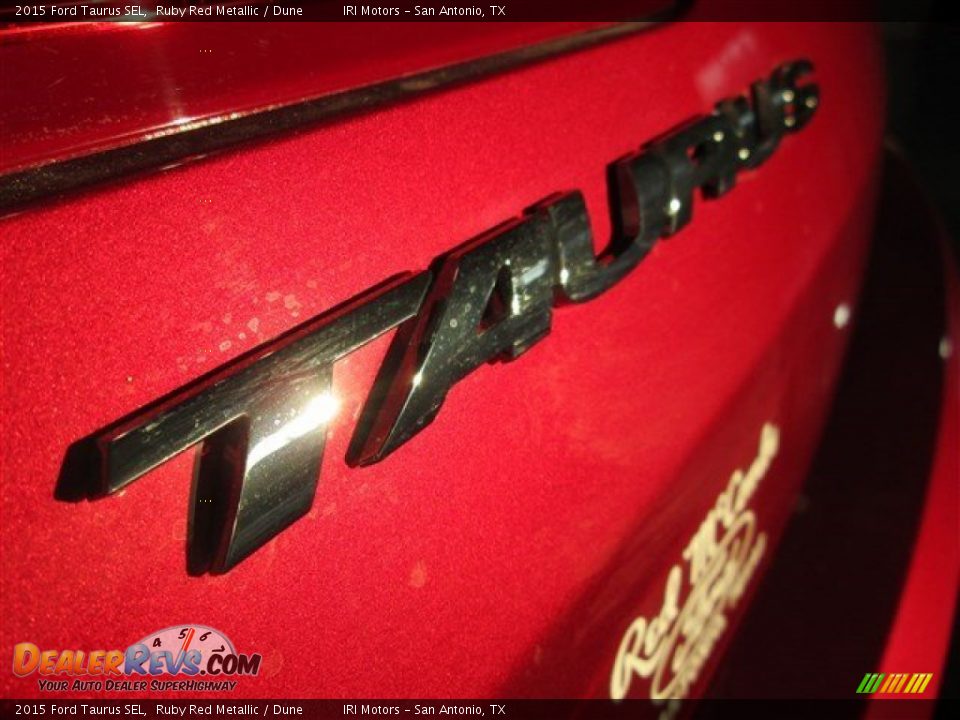 2015 Ford Taurus SEL Ruby Red Metallic / Dune Photo #6
