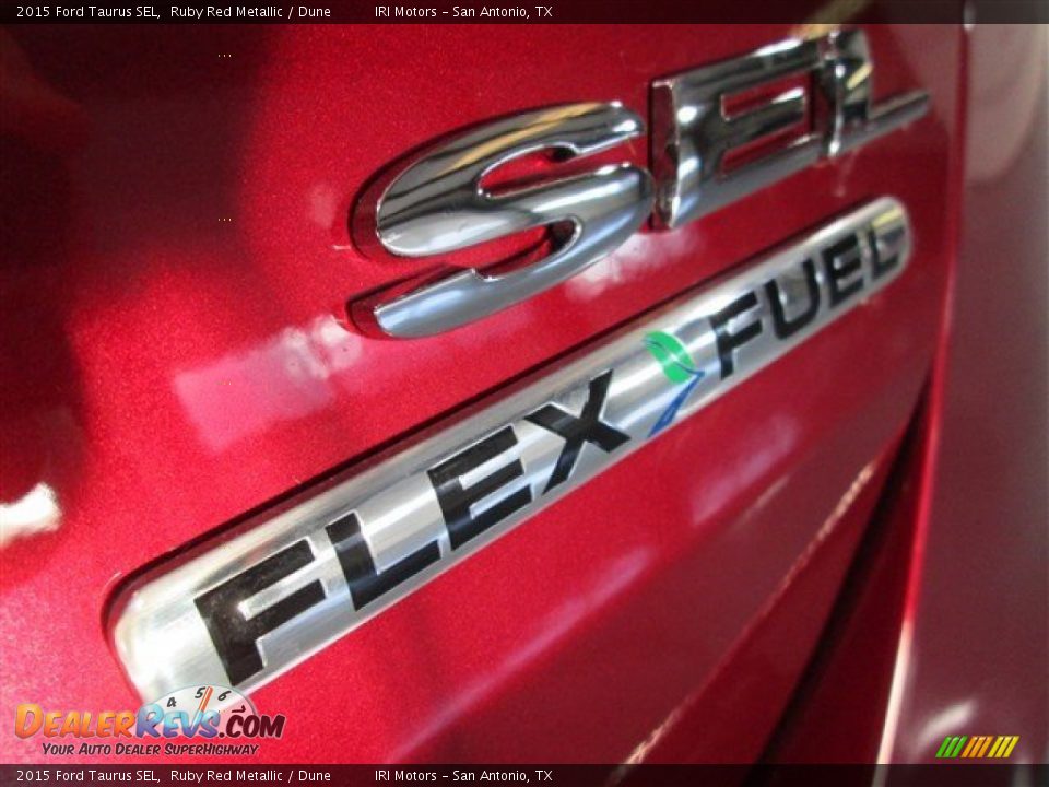 2015 Ford Taurus SEL Ruby Red Metallic / Dune Photo #7