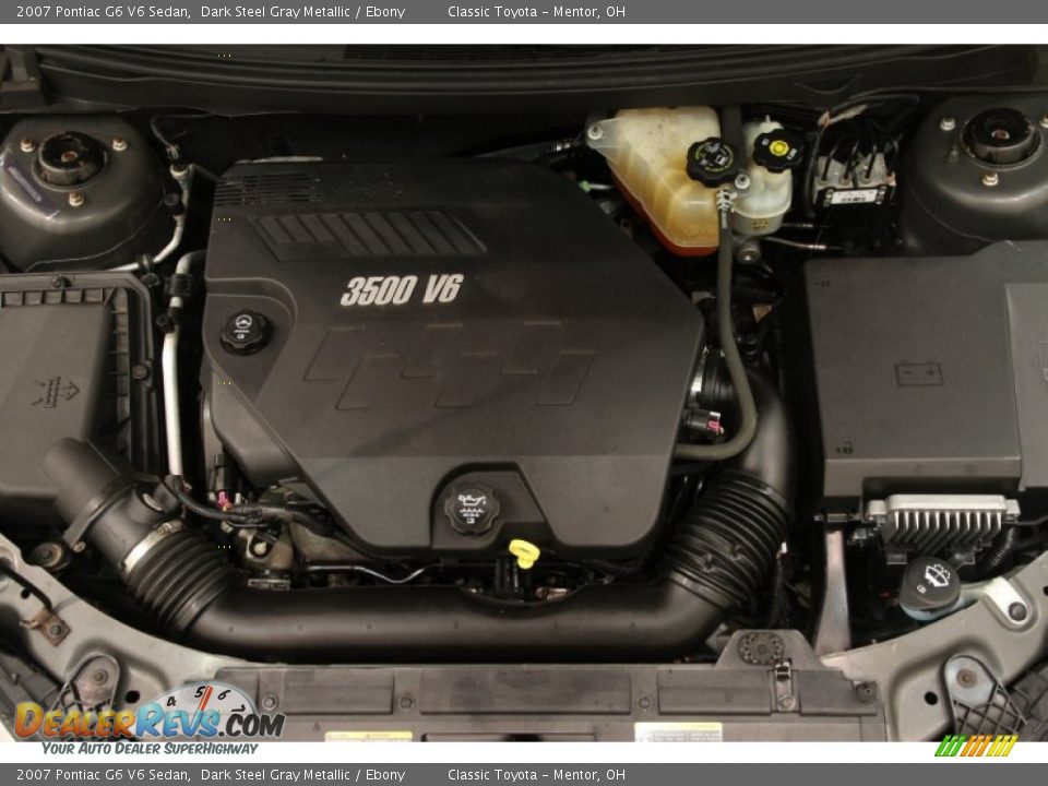 2007 Pontiac G6 V6 Sedan Dark Steel Gray Metallic / Ebony Photo #14