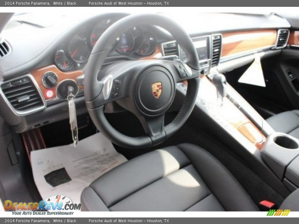2014 Porsche Panamera White / Black Photo #13