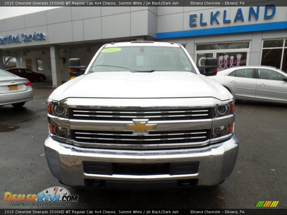 2015 Chevrolet Silverado 3500HD WT Regular Cab 4x4 Chassis Summit White / Jet Black/Dark Ash Photo #3