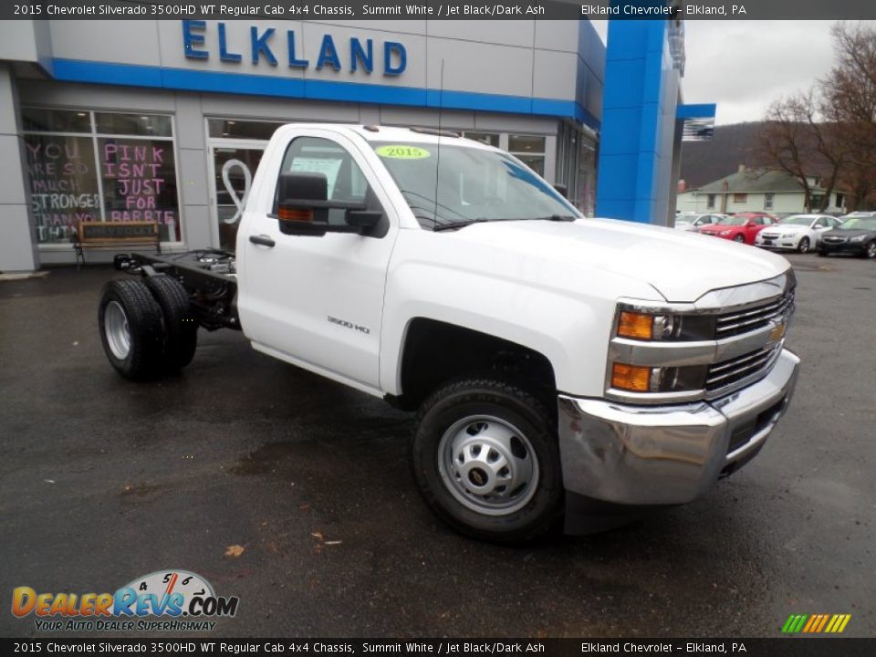 2015 Chevrolet Silverado 3500HD WT Regular Cab 4x4 Chassis Summit White / Jet Black/Dark Ash Photo #4