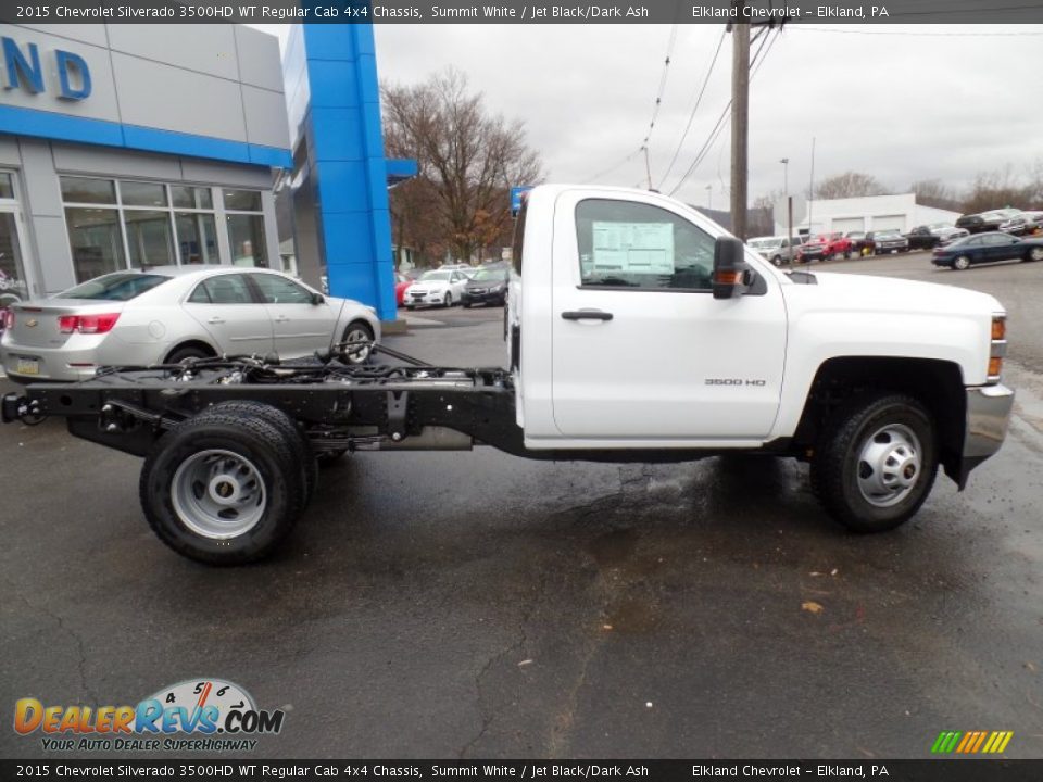 2015 Chevrolet Silverado 3500HD WT Regular Cab 4x4 Chassis Summit White / Jet Black/Dark Ash Photo #5