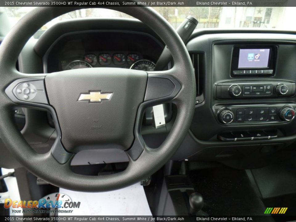 2015 Chevrolet Silverado 3500HD WT Regular Cab 4x4 Chassis Summit White / Jet Black/Dark Ash Photo #19