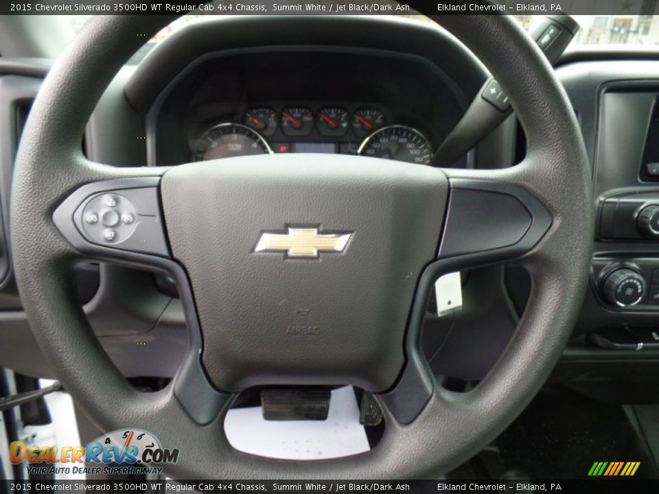2015 Chevrolet Silverado 3500HD WT Regular Cab 4x4 Chassis Summit White / Jet Black/Dark Ash Photo #20