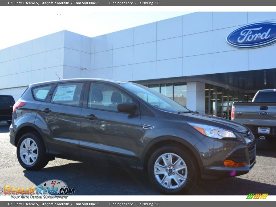 2015 Ford Escape S Magnetic Metallic / Charcoal Black Photo #1