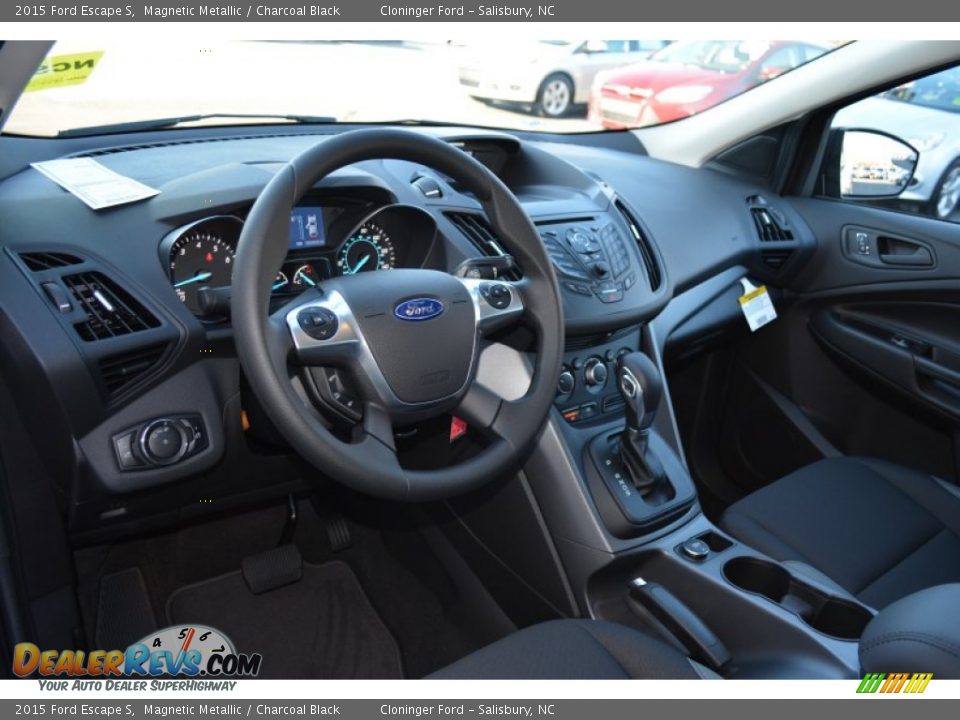 2015 Ford Escape S Magnetic Metallic / Charcoal Black Photo #7