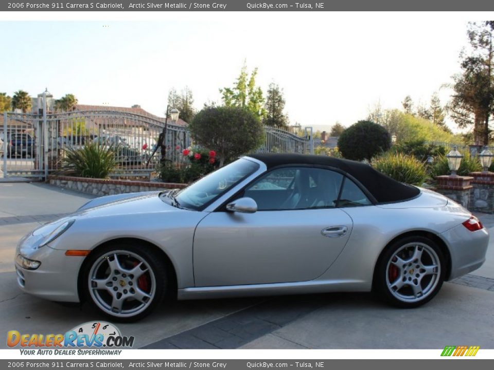 2006 Porsche 911 Carrera S Cabriolet Arctic Silver Metallic / Stone Grey Photo #6