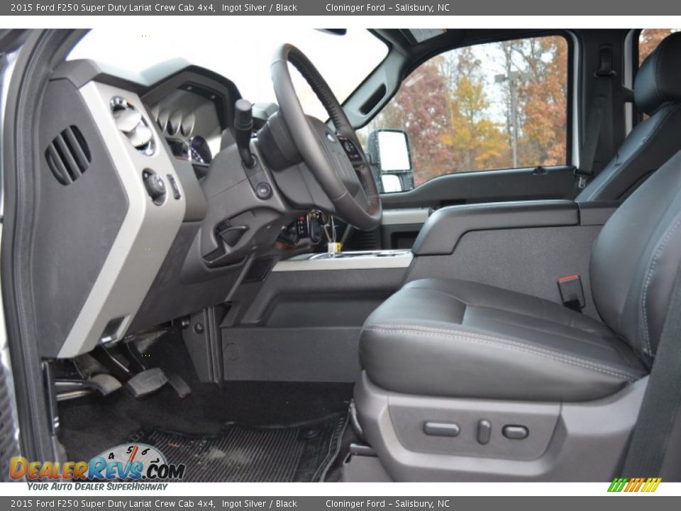 2015 Ford F250 Super Duty Lariat Crew Cab 4x4 Ingot Silver / Black Photo #6