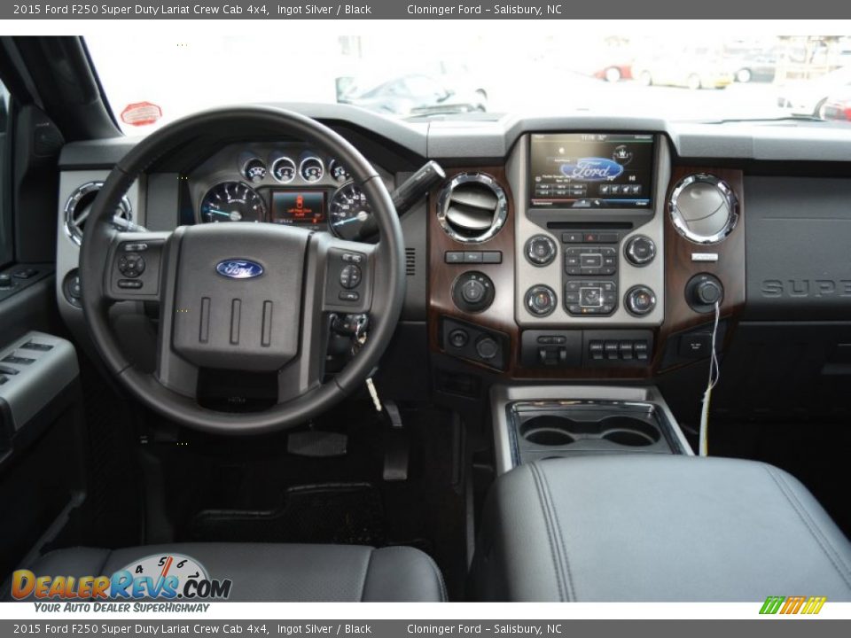 2015 Ford F250 Super Duty Lariat Crew Cab 4x4 Ingot Silver / Black Photo #8