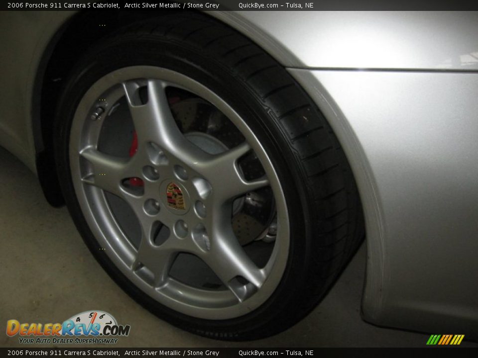 2006 Porsche 911 Carrera S Cabriolet Arctic Silver Metallic / Stone Grey Photo #14