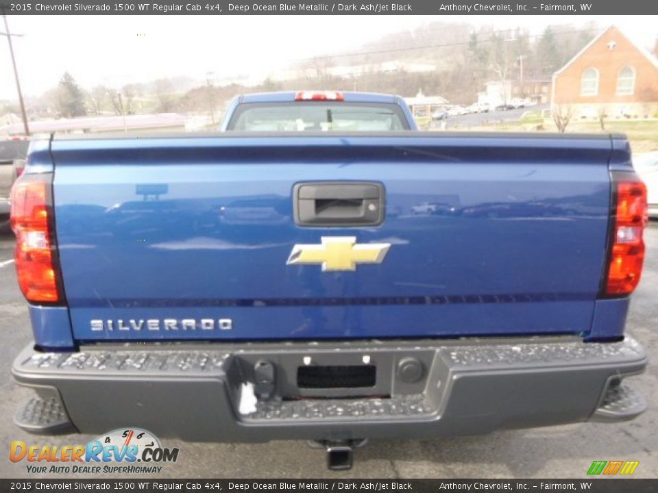 2015 Chevrolet Silverado 1500 WT Regular Cab 4x4 Deep Ocean Blue Metallic / Dark Ash/Jet Black Photo #4