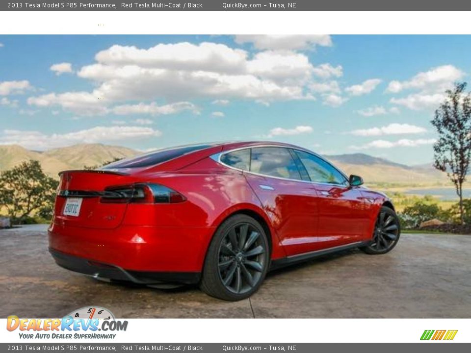 Red Tesla Multi-Coat 2013 Tesla Model S P85 Performance Photo #1